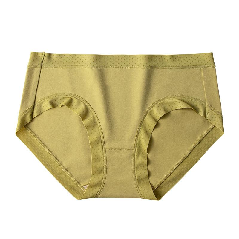 Long Staple Cotton Underwear Women's Underwear Silk Breathable High Elastic Mid Rise Antibacterial Triangle Pants