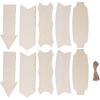 Unfinished Hanging Wood Sign, 10Pcs Wooden Arrows for Crafts Wooden Sign with Rope Blank Hanging Decorative Wooden Plaque for Crafts