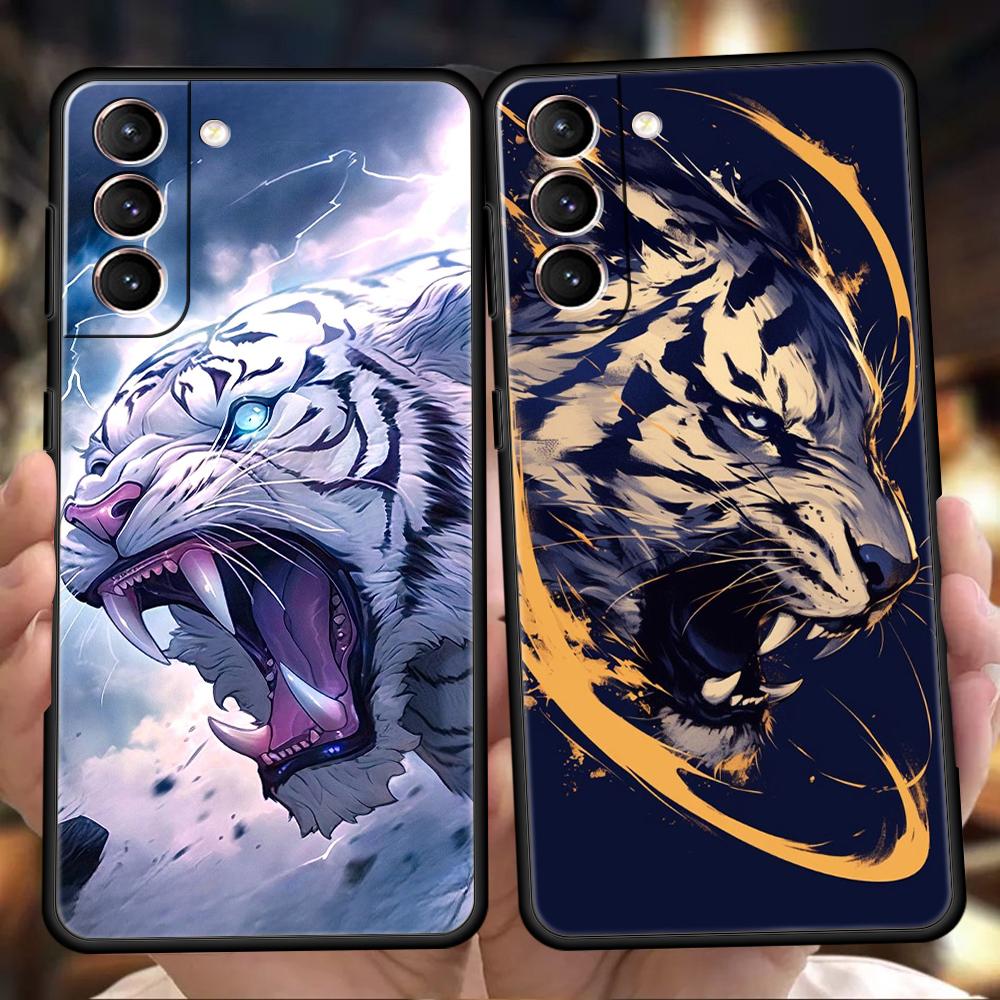 Чехол для телефона с рисунком животного тигра для Samsung Galaxy S24 S23 S22 S20 S21 FE Ultra S10 S10E S9 S8 Plus 5G Силиконовый чехол Capas Fundas Сумки