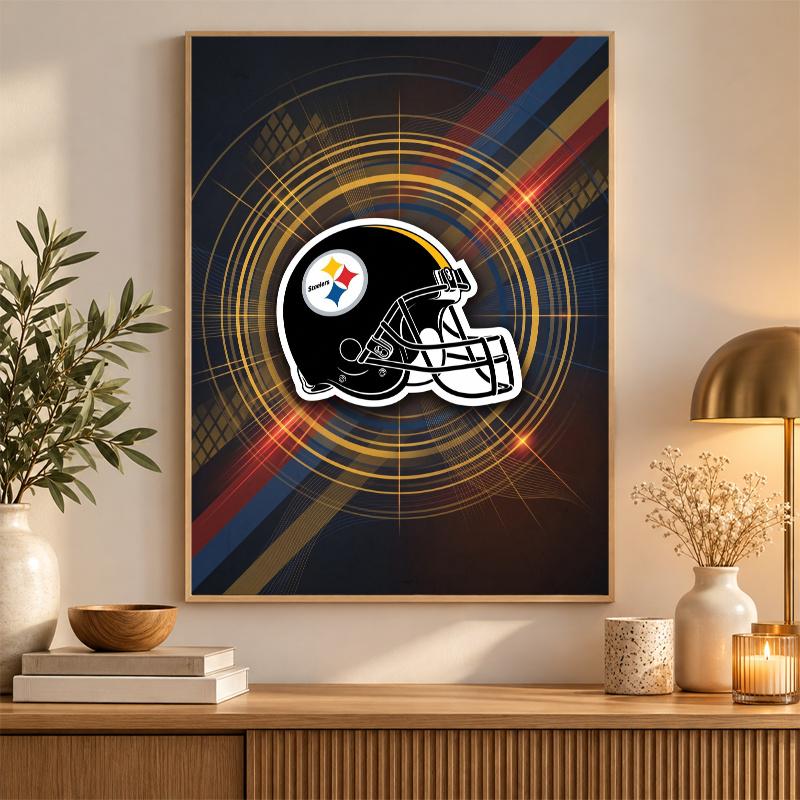 Pittsburgh Steelers Diamond Painting Kit 5D Full Drill DIY Diamond Mosaic Wall Art Home Decor