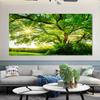 Пейзажные картины Зеленое дерево Холст Картина Лес Постеры и принты Настенное искусство Деревья Картины для гостиной Домашний декор