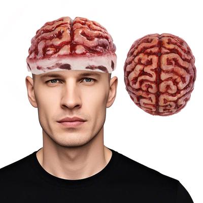 Хэллоуин Шляпа Мозг Смешной Реалистичный Головной убор Костюм Аксессуар