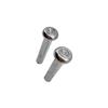 2pcs IN6728Z Car Knobs Silver Car Door Lock Knobs  Fit for GM Chevy 1971-1988 & Trucks