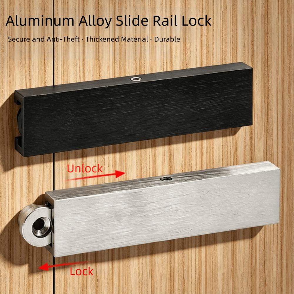 Non-Punching Design Sliding Door Latch Aluminum Alloy Door Bolt Latch  Sliding Door