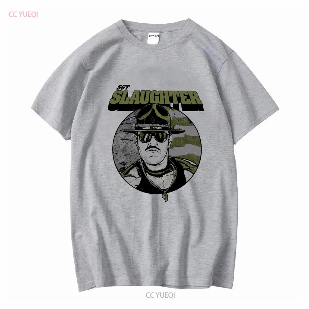 Футболка Sgt Slaughter S 5XL винтажная стираная дышащая удобная универсальная мягкая модная с небольшим принтом повседневная