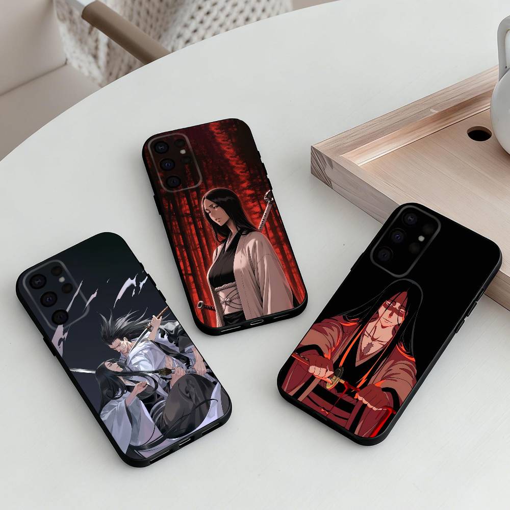 Чехол для телефона R-Retsu Unohana B-Bleachs для Samsung S25,24,23,22,30,21,10,9,Ultra,Plus,Lite,FE,4,5 G Мягкий черный чехол