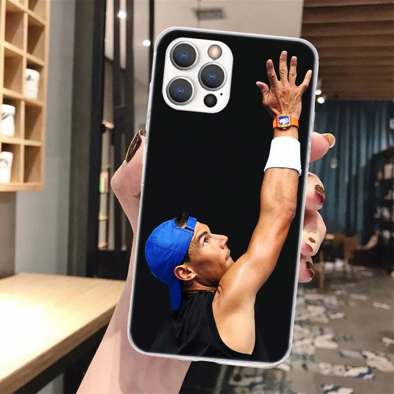 Rafael Nadal Tennis Soft Phone Case For iPhone 14 13 12 Mini 11 Pro Max 15 + X XR XS 7 Plus 8 6S 5S SE 2020 Pattern Cover