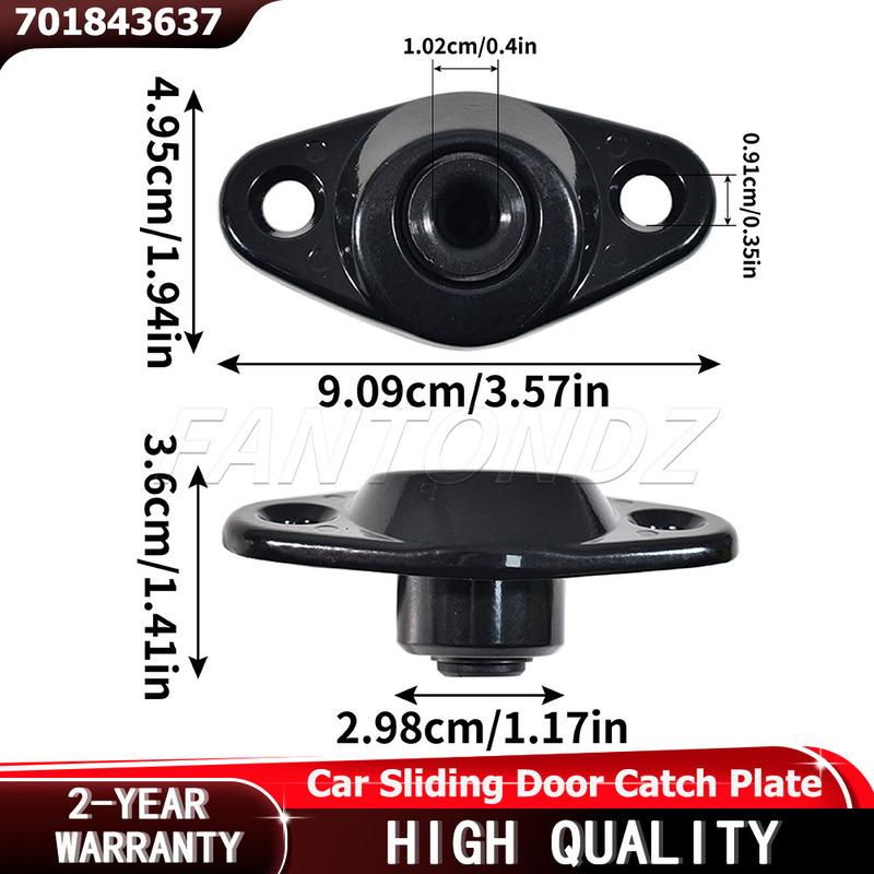 Car Sliding Door Catch Plate 701843637 For VW Transporter T4 1990-2003 Black Replacement Car Accessories