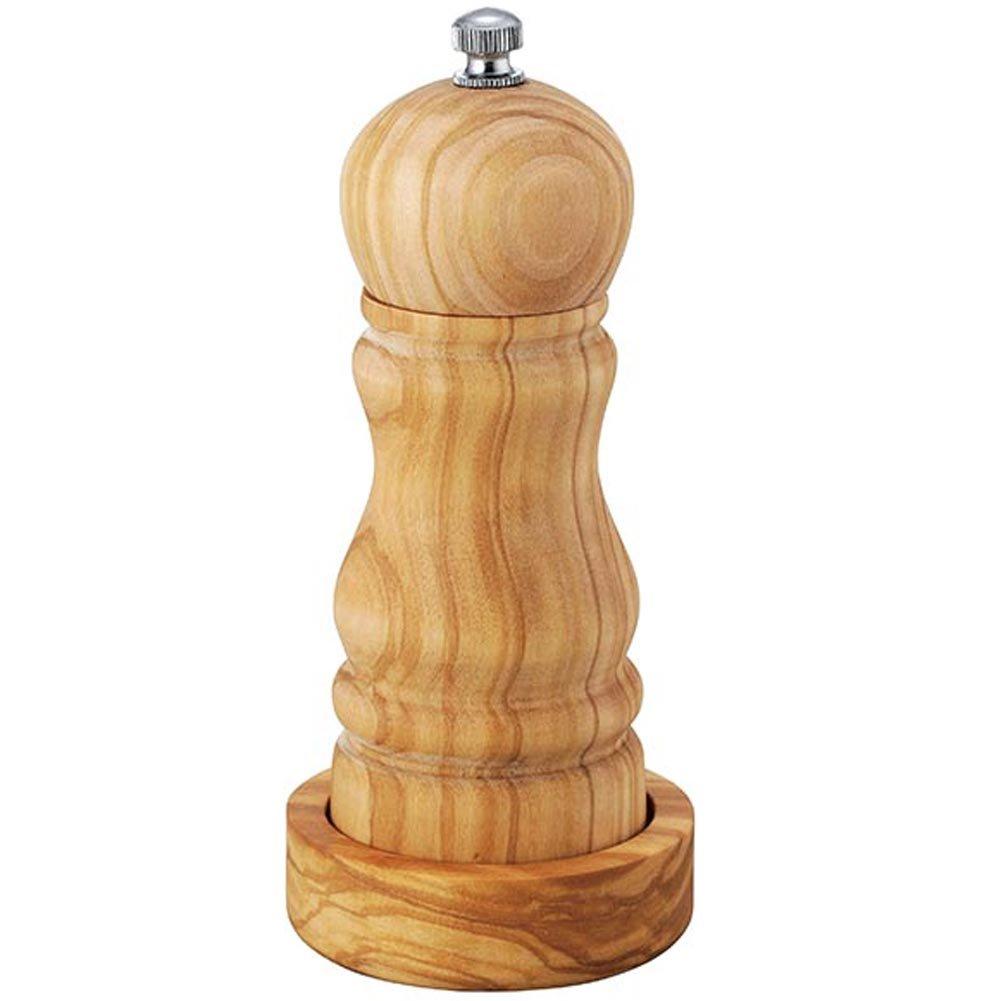 Sato Metal Industry SALUS Olive Pepper Mill, Wooden