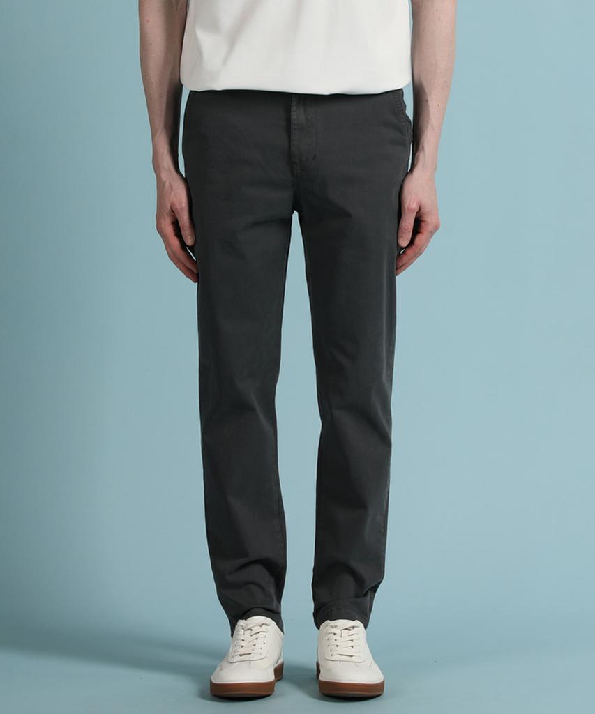 PANICALE Charcoal Basic Cotton Chino Pants