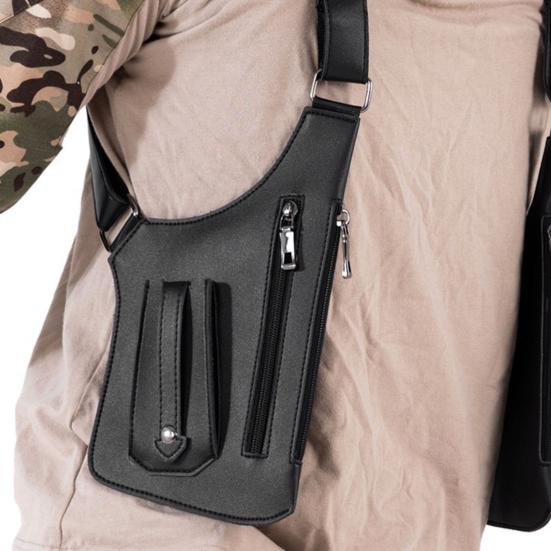 Кошелек-броня из искусственной кожи, регулируемая подмышечная плечевая кобура, нагрудный кошелек, кошелек против карманников, сумка для телефона для мужчин, для путешествий, кемпинга, пеших походов
