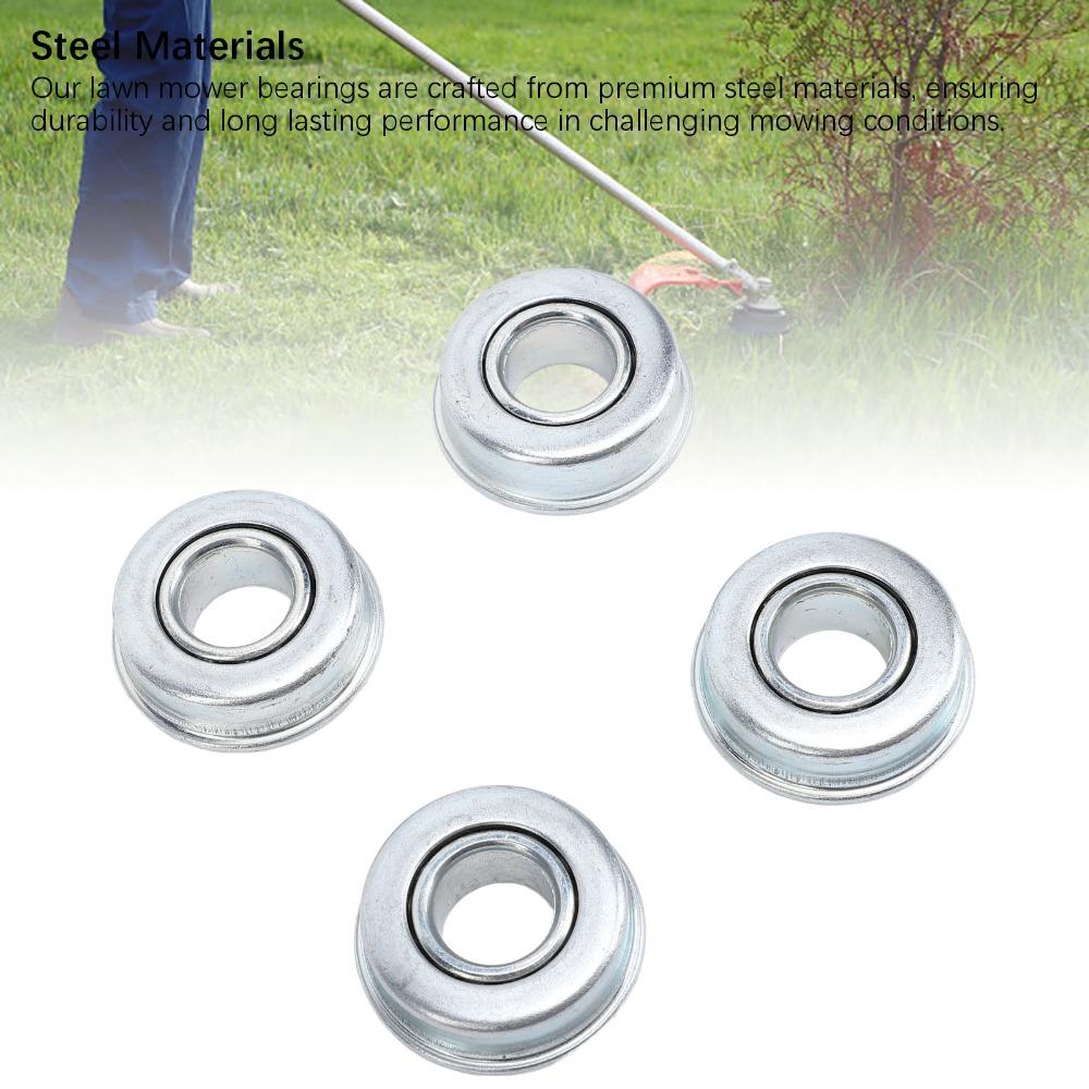4PCS Heavy Duty Mower Shaft Bearings Silver Ball Bearing Replacement Wheel Drive Mower Bearings