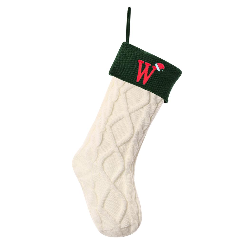 18-inch Christmas Stockings, Letter Stockings, Knitted Letter Stockings, Candy Gift Bags