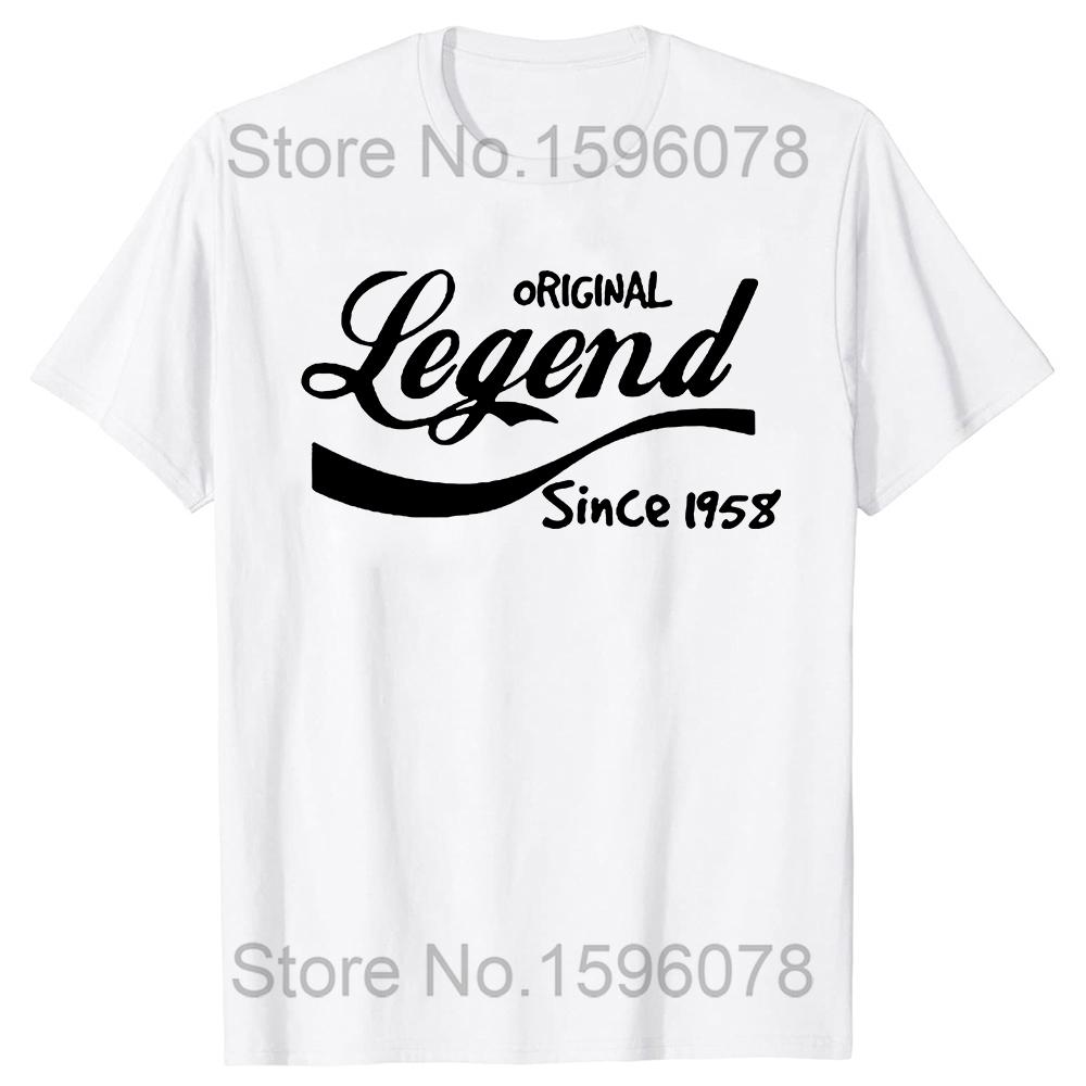 66th Birthday Vintage Legends Born In 1958 66 Years Old T Shirts Graphic Cotton Streetwear Short Sleeve Summer T-shirt Men