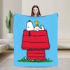 Покрывало-плед из фланели Snoopy's Woodstock Doghouse, супермягкое, для кровати, коврик на кровать