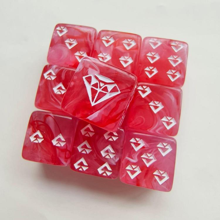 10pcs/lot D6 Dice 16mm Mixed Colours Polyhedral Dice 6-sided Entertainment Party Board Game Table Game Digital Dice for RPG DND