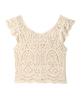 Bikini Bender Dillys Crochet Button Sleeveless Top - Beige