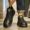 Fashion Thick Sole Business Formal Men's Leather Brogue Shoes Platform Dress On Sale Low Price Fashion 2024 Male Casual Shoe Trend Pu