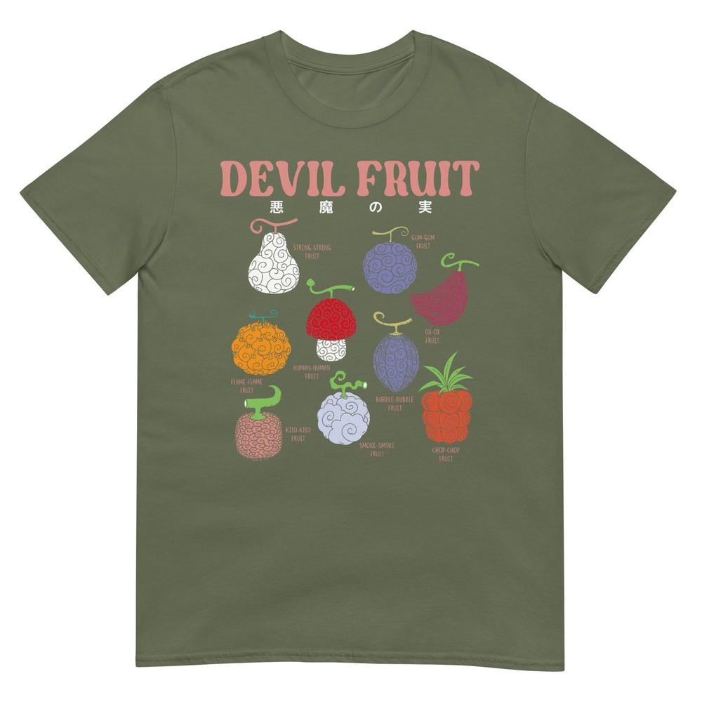 One Piece Anime Devil Fruit Varieties Illustration TShirt
