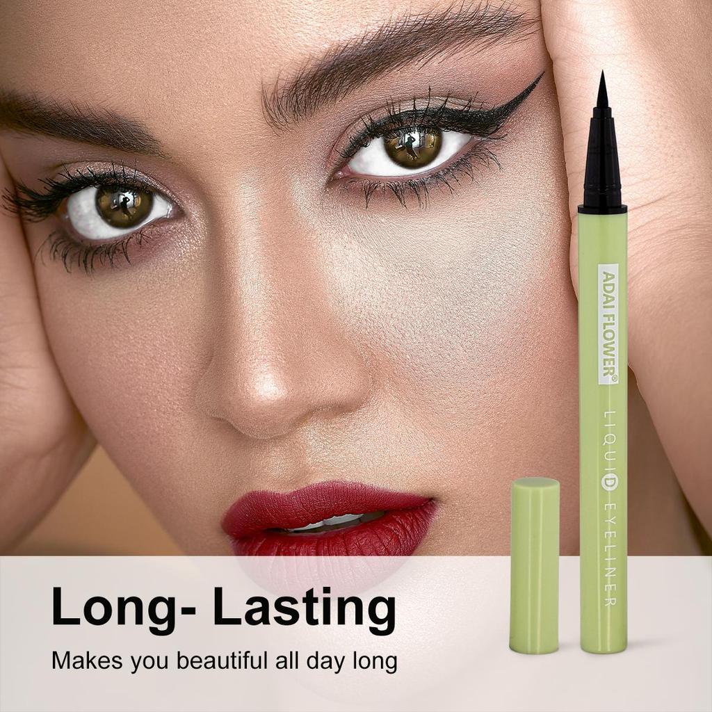 Водостойкая подводка для глаз. Не размазывается, не оставляет следов, долговечный цвет. Купите 2, получите 1 бесплатно. Светло-зеленый
