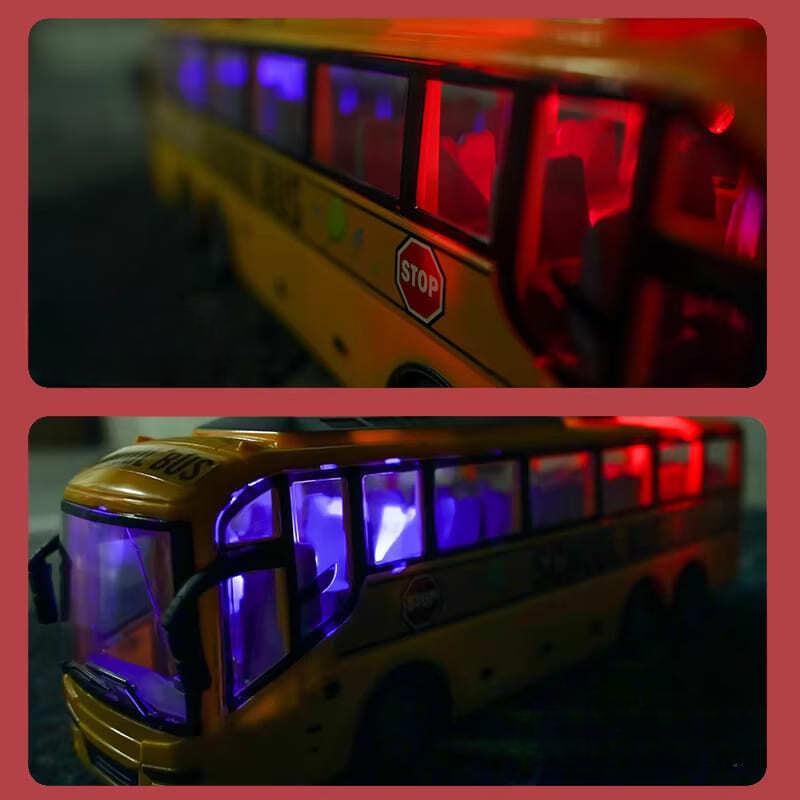 1/30 RC Bus Electric Simulation RC Car with Light Bus Model 27Mhz Radio Remote Control Machine Children's Toys Suitable for Boys Gift Collectibles