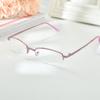 Женские розовые элегантные очки в полурамке для чтения, металлические модные очки для чтения для мам, ультралегкие очки для чтения из смолы