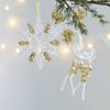 Gold-Edged Acrylic Snowflake Christmas Tree Pendant for Window Display