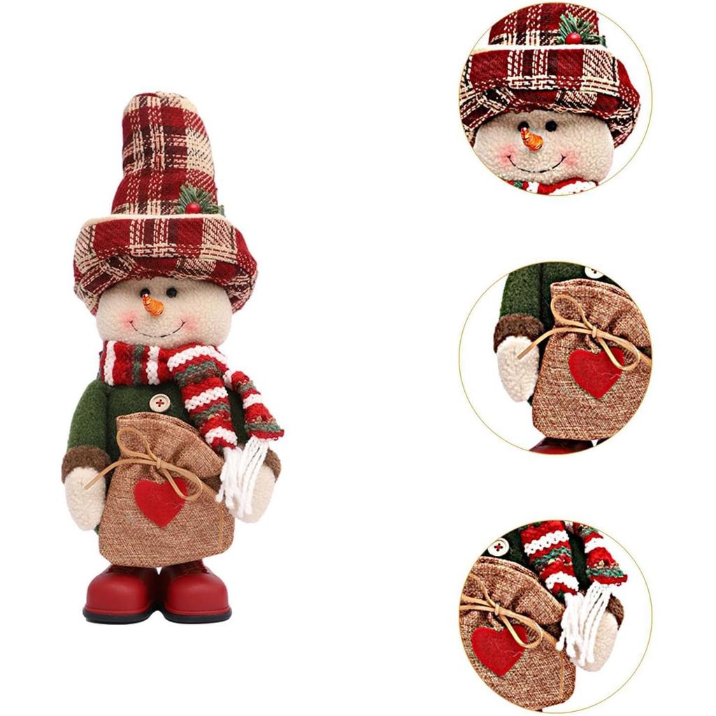 Плюшевая кукла, набитая рождественская фигурка, украшение, милая, для детей и взрослых, универсальное украшение для дома, праздничная игрушка для декора, снеговик