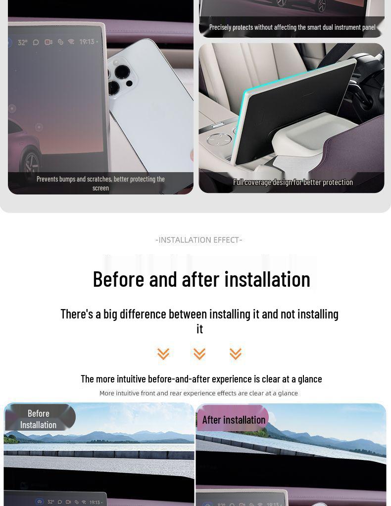 Силиконовый ободок для Xiaomi YU7, Защитная пленка для экрана и Аксессуары для интерьера автомобиля