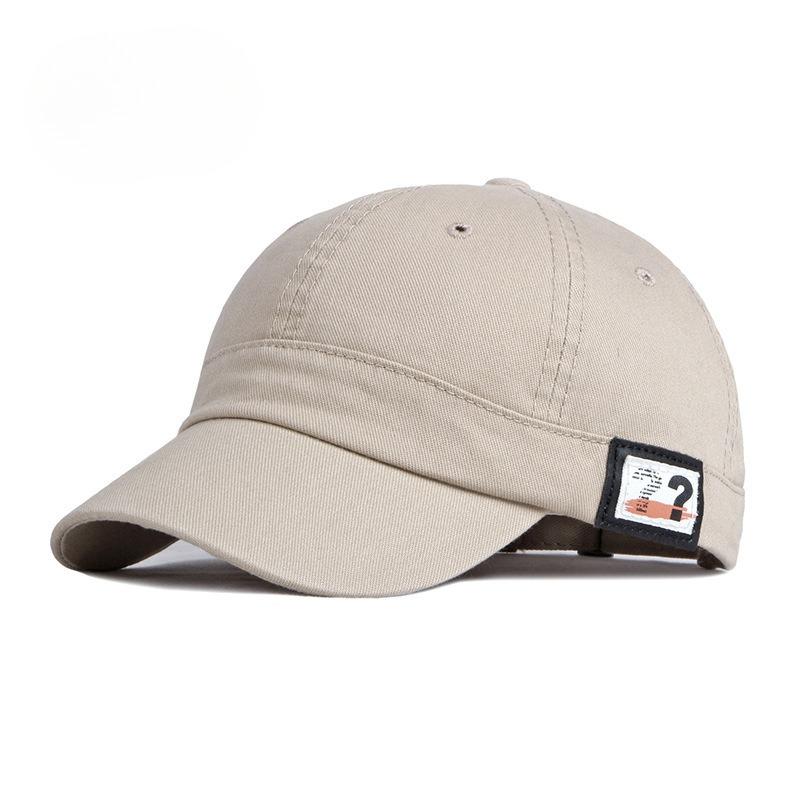 Korean Fashion Short Brim Baseball Cap for Men Women Unisex Casual Outdoor Sun Protection Peaked Cap Vintage Patch Dad Hat