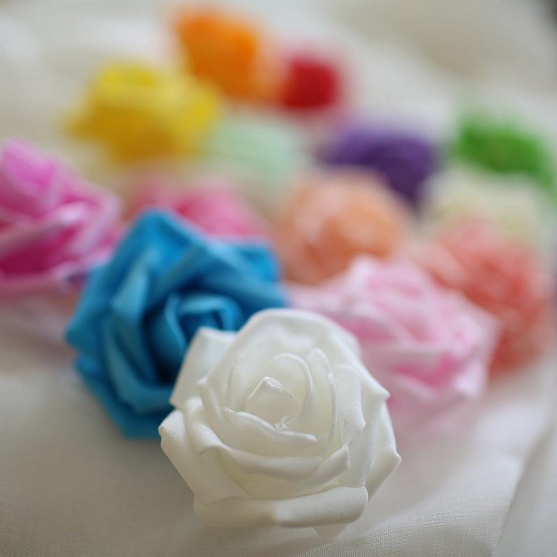 Модный декор для вечеринки, букет искусственных роз, сделай сам, домашний искусственный ПЭ-бутоны для вечеринки, пенопластовые цветы 6 см, свадьба, 10 шт.