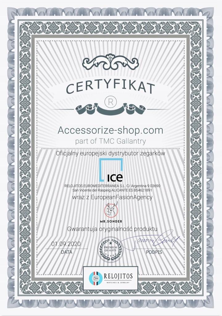 Zegarek Ice 020362. Kwarcowy, Kolor Niebieski. Mężczyzna.