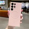 Жидкий силикон Оригинальный магнитный чехол для Samsung S25 S24 Ultra S23 FE S22 S21 Plus A16 A36 A56 A06 A15 A35 A55 Чехол для телефона
