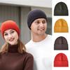 Women's Knitted Beanie with Turned-Up Brim New Style Loose-Fit Oversized Circumference Men's Hat Autumn/Winter Warm Hat