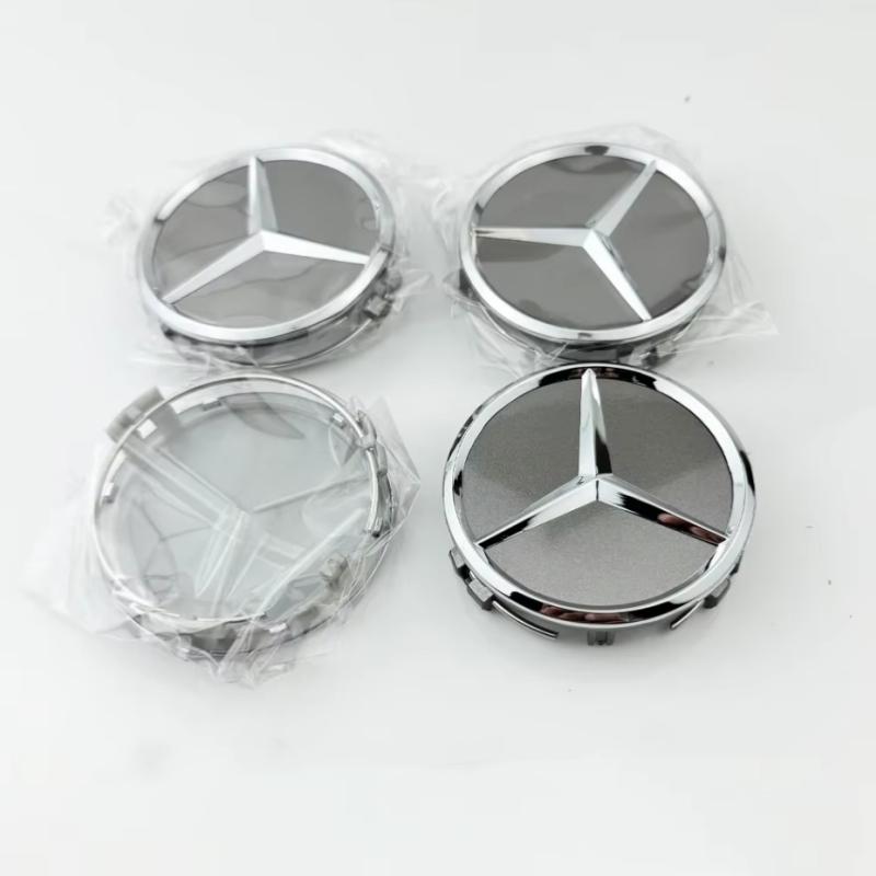4Pcs 75mm Car Wheel Center Hub Caps Covers for Mercedes Benz A B C S Class AMG GLA CLA GLC W176 W221 W222 W204 W205 Accessories JQ1