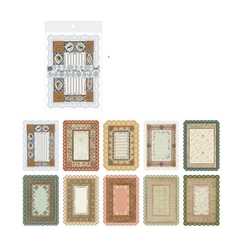 10 шт./упак. винтажная кружевная бумага с рисунком, материалы для скрапбукинга, сделай сам, фотоальбом, коллаж, ведение дневника, креативные канцелярские принадлежности