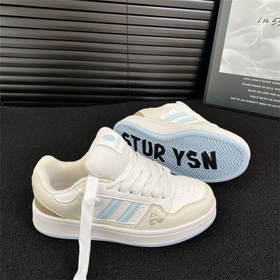 Туфли женские универсальные на платформе новые маленькие белые туфли весенние в милой цветовой гамме туфли-хлебцы