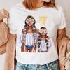 Women Clothing Cartoon Family Happy Time Mama Mom Mother Short Sleeve Clothes Print Tshirt Female Tee Top Graphic Black T-shirt