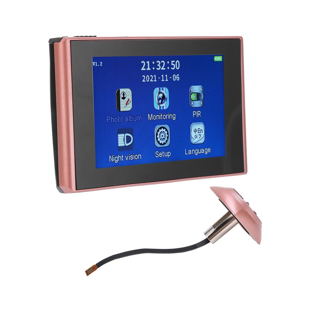 Дверной цифровой глазок с высоким разрешением, просмотр в реальном времени, умный дверной звонок, глазок с 4,3 дюйма