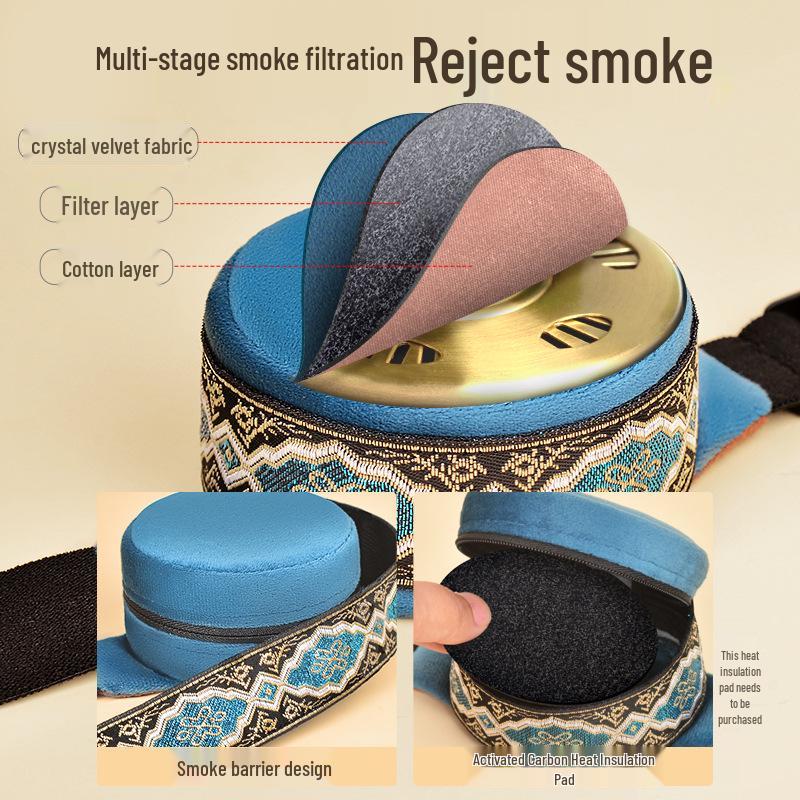 Portable Smokeless Moxibustion Box with Smoke-Filtering Cloth Cover - Universal Whole Body Use