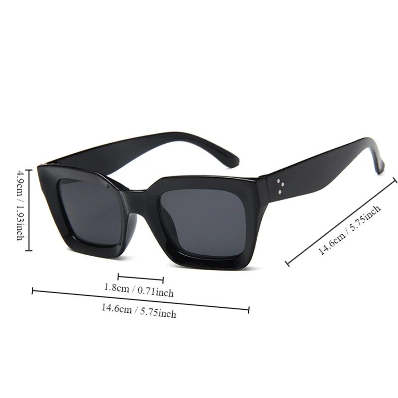 New Square Sunglasses Women Men Brand Designer Fashion Sun Glasses Female Male Vintage Black Shades Clear Travel