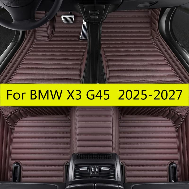 Кожаные коврики в салон автомобиля для BMW X3 G45 2025 2026 2027 Полный комплект ковровых накладок для автомобиля Всесезонные коврики для автомобиля Коврики под ноги