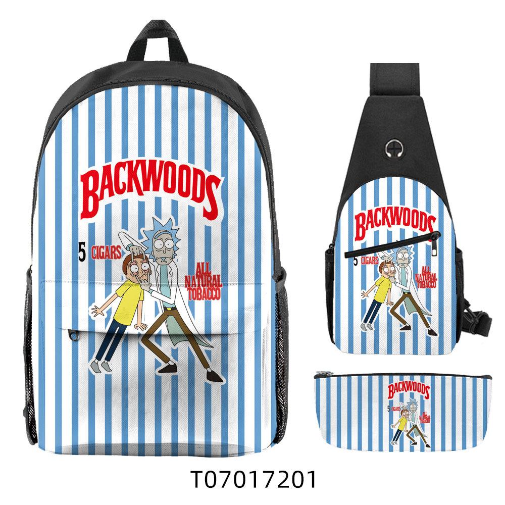 Популярный 3D Рюкзак Backwoods Сигара Студенческий Рюкзак для Кампуса Дорожная Сумка
