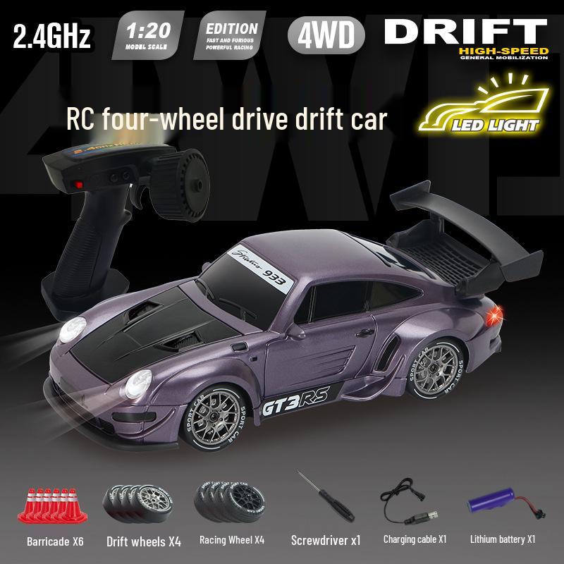 RC Drift Car: High-Speed, Variable Speed, 4WD, Rechargeable Remote Control Model for Kids