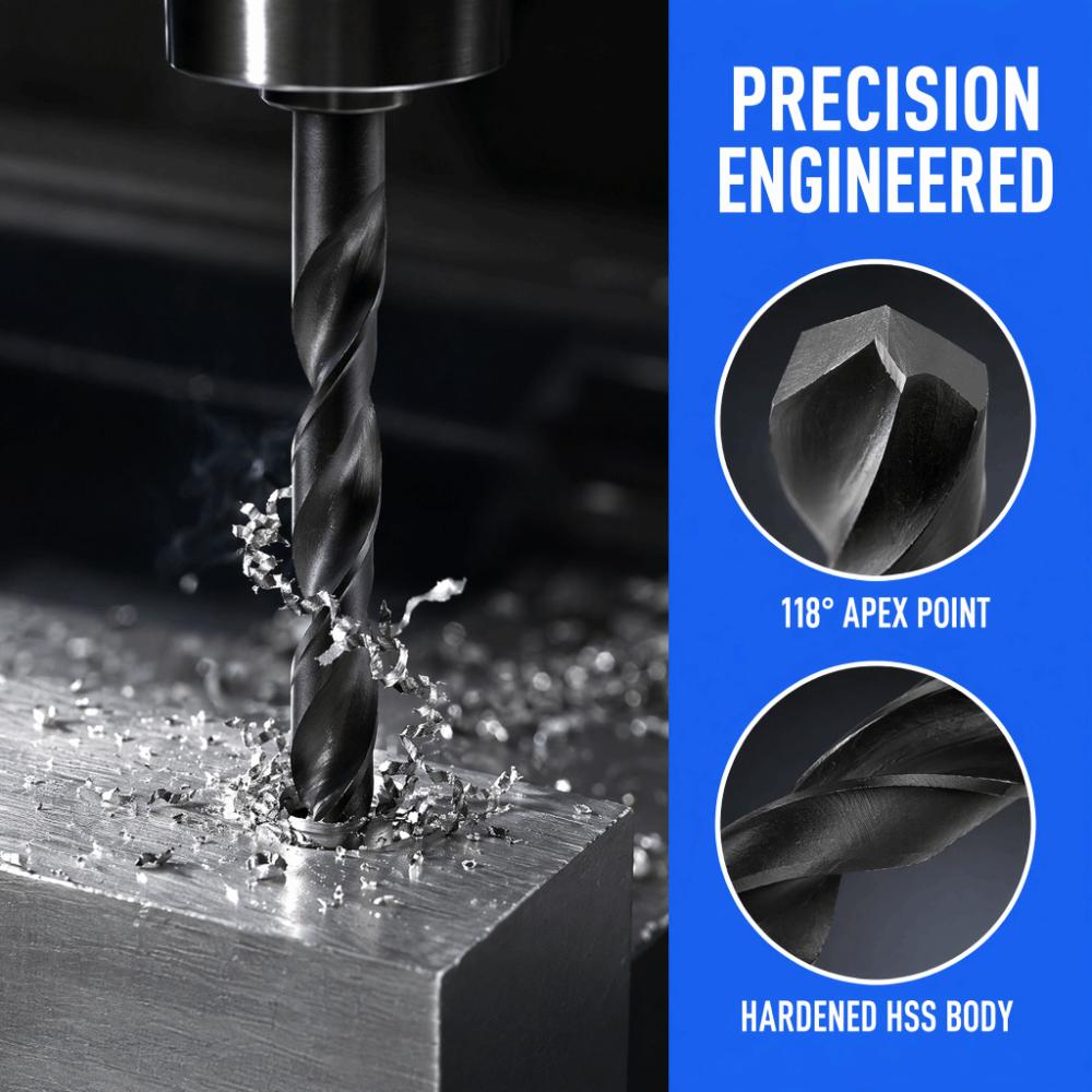 Nitriding Black Reduced Shank Drill Bit High Speed Steel Twist Drill Bit Machine Drill Wood