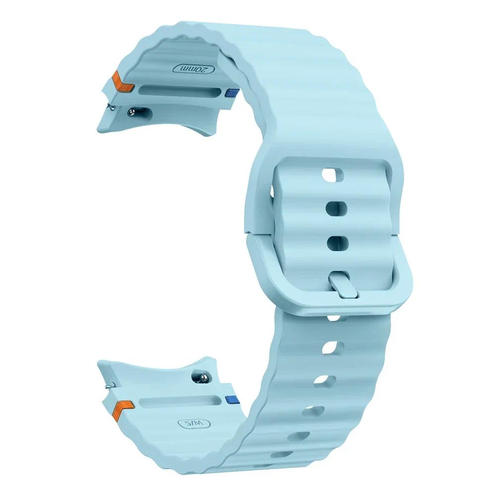 Оригинальный ремешок для Samsung Galaxy Watch 7 Браслет Ремешок Correa Galaxy Watch 7/FE/5 Pro Watch 6/4 Classic 44мм 40мм Силиконовый ремешок