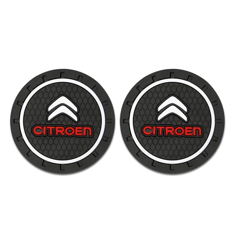 MGHK6 Car Coaster Water Cup Bottle Holder Anti-slip Pad Mat For Citroen C3 C5 AIRCROSS C5X C4 Cactus e-C4 X e-C3 Berlingo C-Elysee C1