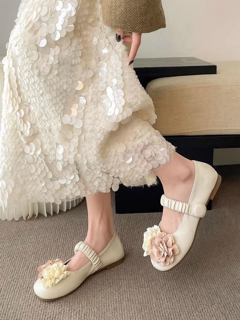 Милые туфли Мэри Джейн на плоской подошве с круглым носком для женщин Элегантные и модные Дешевая ликвидация Быстрая доставка 2025 Лето Женская обувь