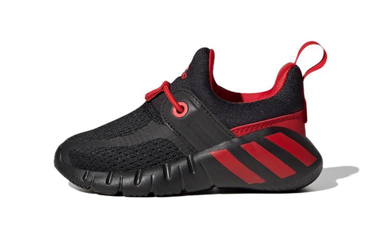 adidas Rapidazen I Удобные Устойчивые к истиранию Дышащие Низкие Детские Кроссовки Черно-Красные Для Младенцев И Малышей GY6652