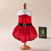 Pet Christmas Dress for Small Medium Dogs Cats Cozy Cute Puppy Santa Claus Outfits Chihuahua Yorkshire Princess Skirt Costume